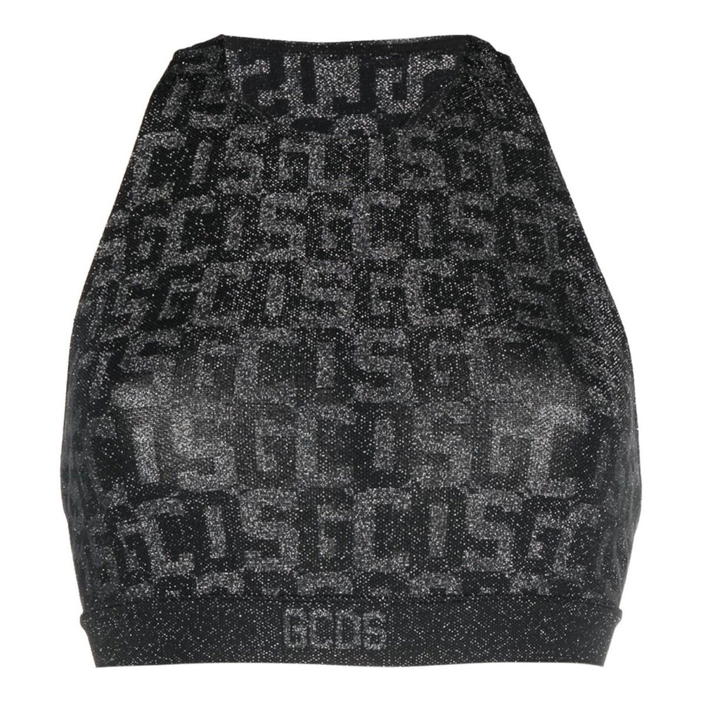 GCDS x Wolford monogram crop top